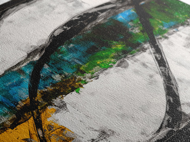 Abstract Ocean Waves, Energy, Framed Canvas Print, Modern Living Room Art, Coastal Decor, Blue Green Wall Art, Contemporary Art