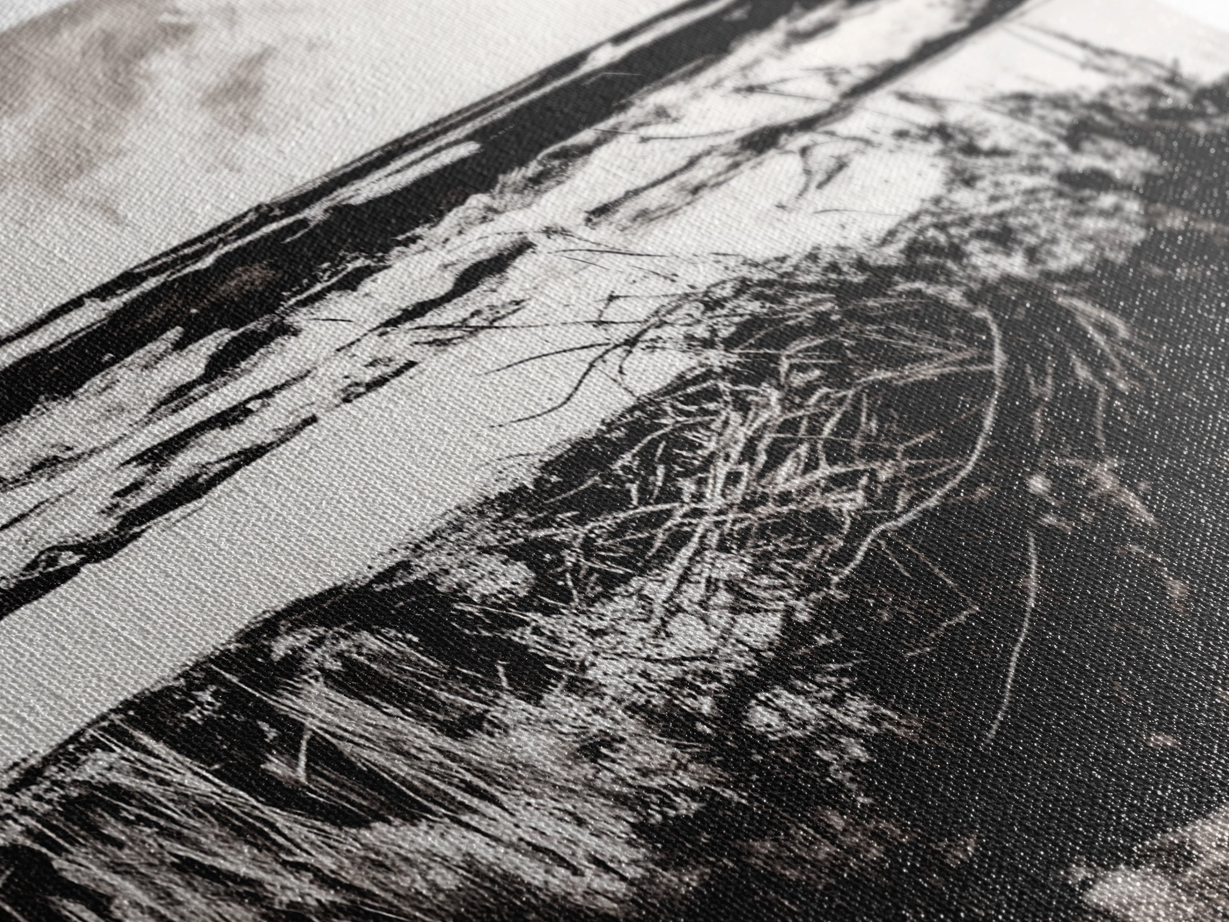 Coastal, Minimalist, Black and White, Framed Canvas Print, Ocean Sunset Wall Art, Beach House Decor, Nautical Artwork, Serene Seascape