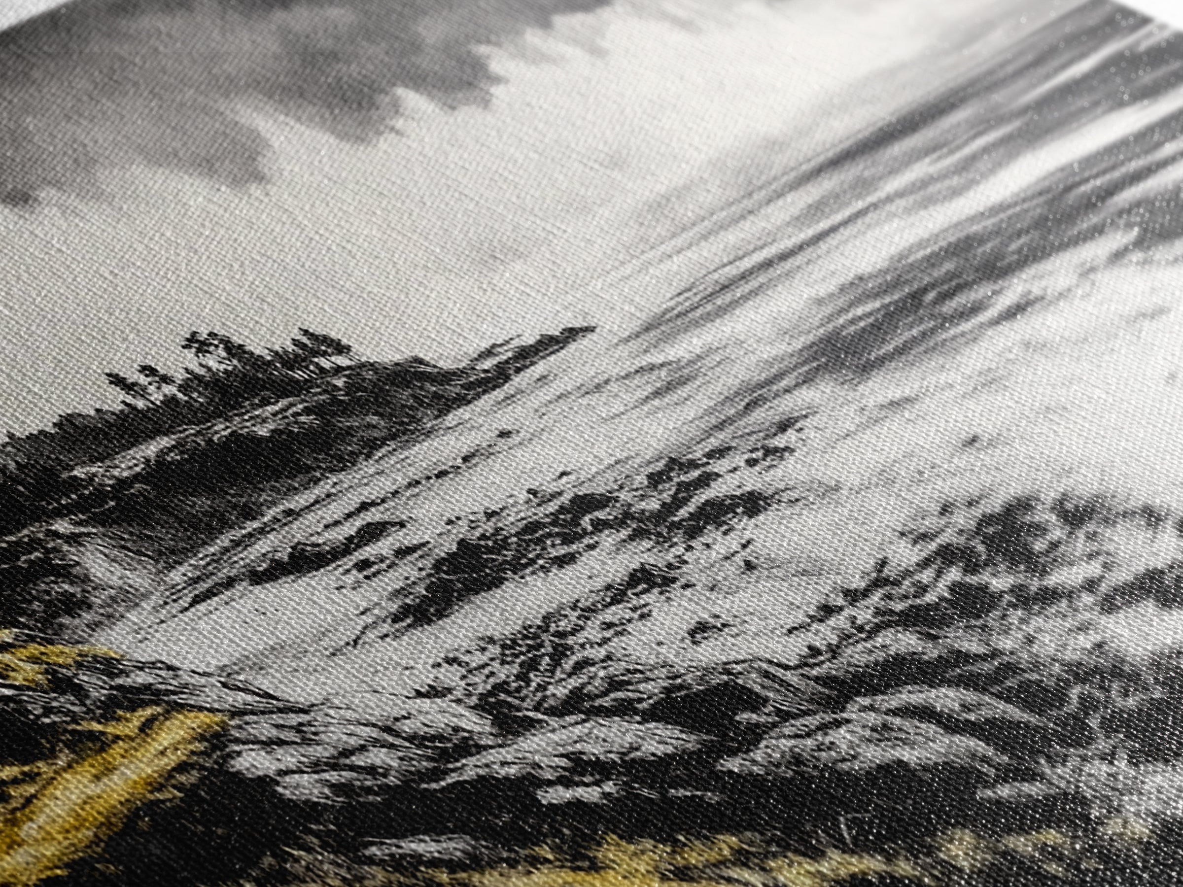 Rocky Shore, Monochrome Art, Serene Beach, Canvas Print, Coastal Landscape, Minimalist Art, Office Wall Decor, Nature Inspired Art