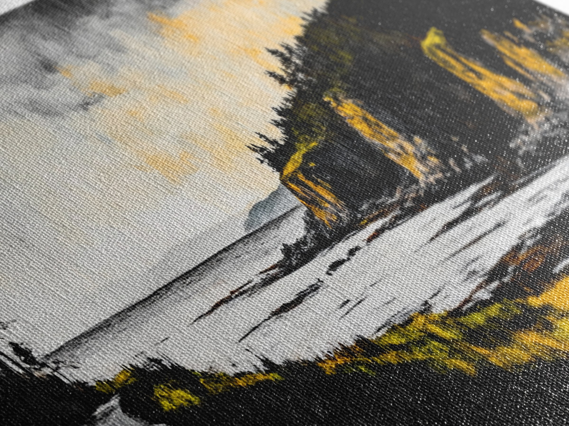 Rugged Shore, Coastal View, Autumn Landscape, Framed Canvas Print, Beach House Art, Living Room Wall Art, Minimalist Seascape Decor