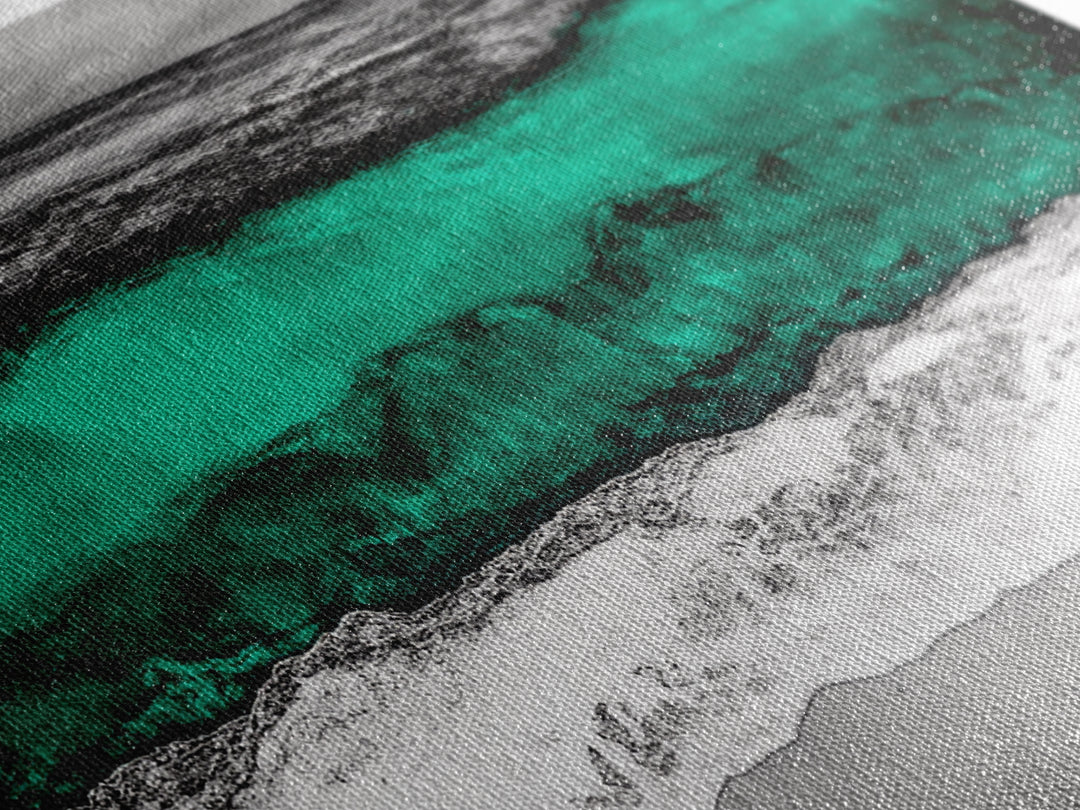 Abstract Ocean, Beach Wall Art, Coastal Decor, Seascape Painting, Modern Home Art, Nautical Decor, Framed Canvas Print, Large Wall Art