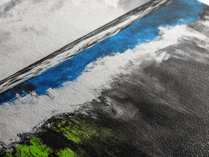 Abstract Ocean, Minimalist Seascape, Modern Coastal Wall Art, Ocean View, Nautical Home Decor, Framed Canvas Print, Beach House Art