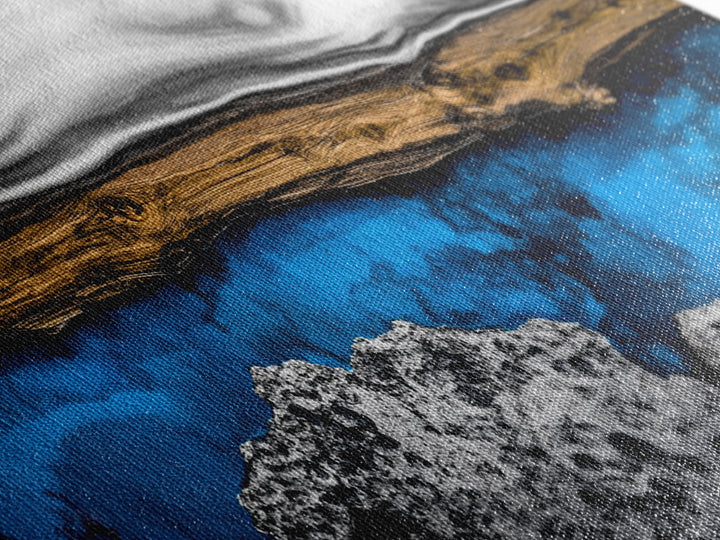 Abstract Water, Blue Earth, Modern Art, Canvas Print, Minimalist Ocean Decor, Contemporary Wall Art, Living Room Artwork