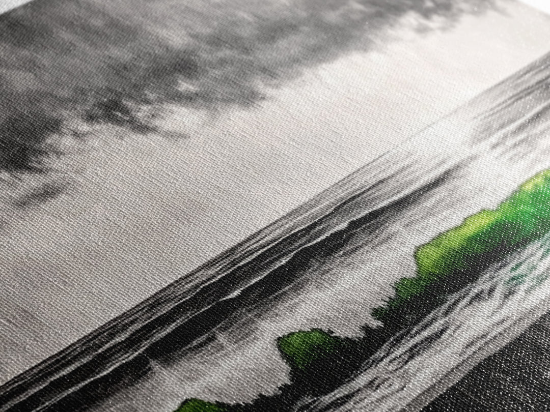 Green Wave, Stormy Ocean, Surreal Seascape, Canvas Print, Nautical Wall Art, Bathroom Wall Art, Contemporary Art Decor