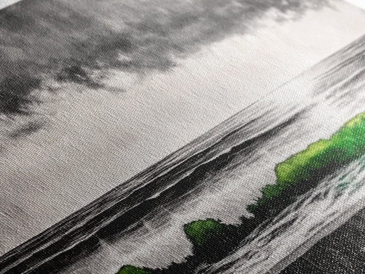 Green Wave, Stormy Ocean, Surreal Seascape, Canvas Print, Nautical Wall Art, Bathroom Wall Art, Contemporary Art Decor