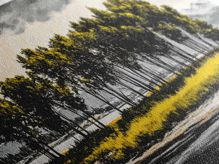 Aspen Trees, Mountain View, Nature Landscape, Rustic Home Decor, Autumn Wall Art, Framed Canvas Print, Cabin Wall Art, Modern Tree Painting