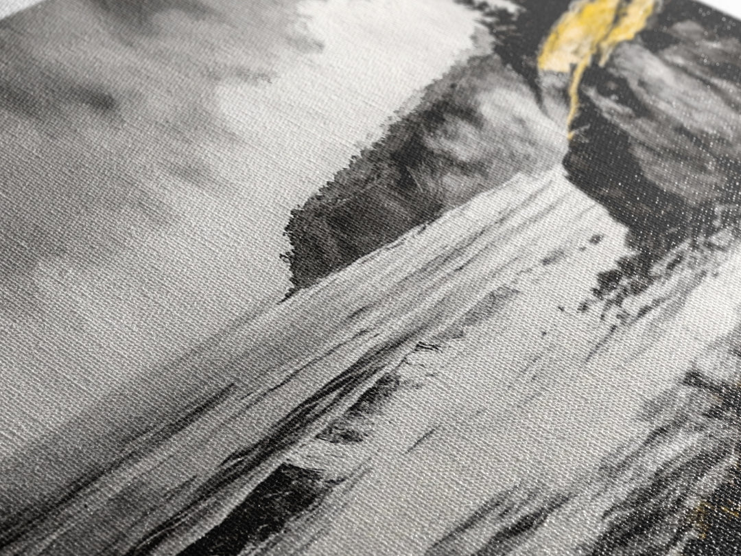 Rugged Coast, Ocean Horizon, Green Cliffs, Canvas Print, Coastal Landscape, Nautical Wall Art, Modern Home Decor, Living Room Art