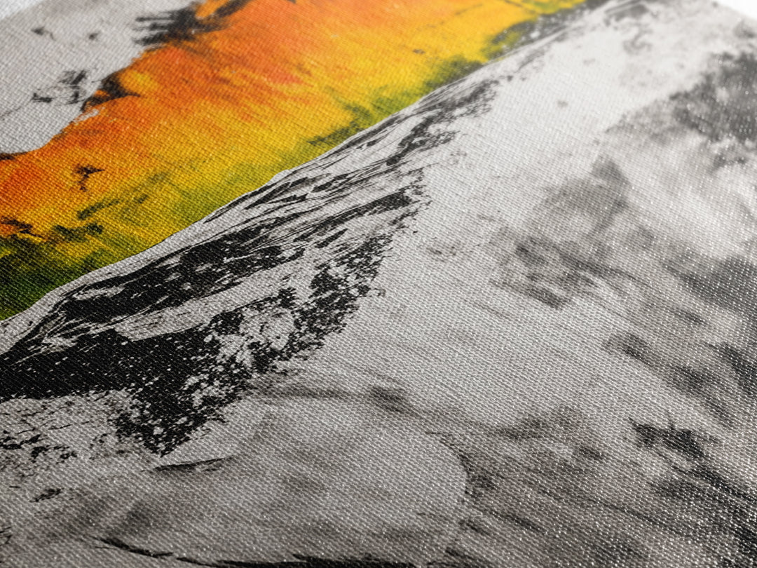 Abstract Ocean Waves, Coastal Wall Art, Modern Seascape Painting, Nautical Home Decor, Living Room Print, Framed Canvas Print