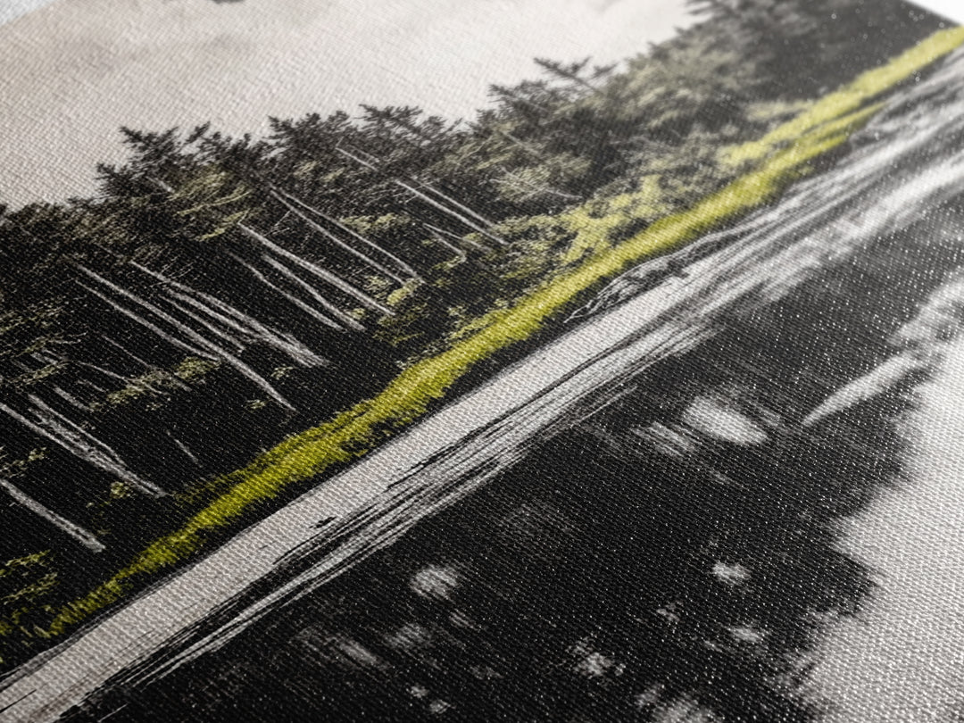 Coastal Serenity, Black and White Wall Art, Ocean Waves, Minimalist Landscape, Nautical Home Decor, Modern Art, Framed Canvas Print