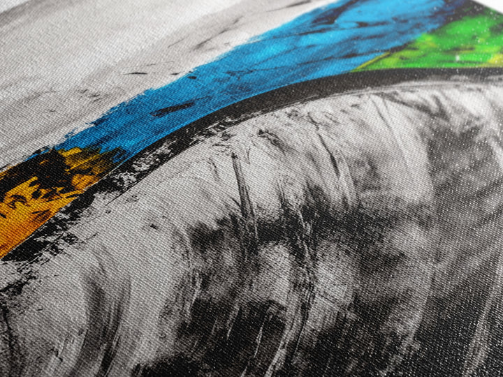 Rolling Waves, Abstract Ocean, Coastal Expression, Textured Seascape, Framed Canvas Print, Modern Beach House Decor, Bathroom Wall Art