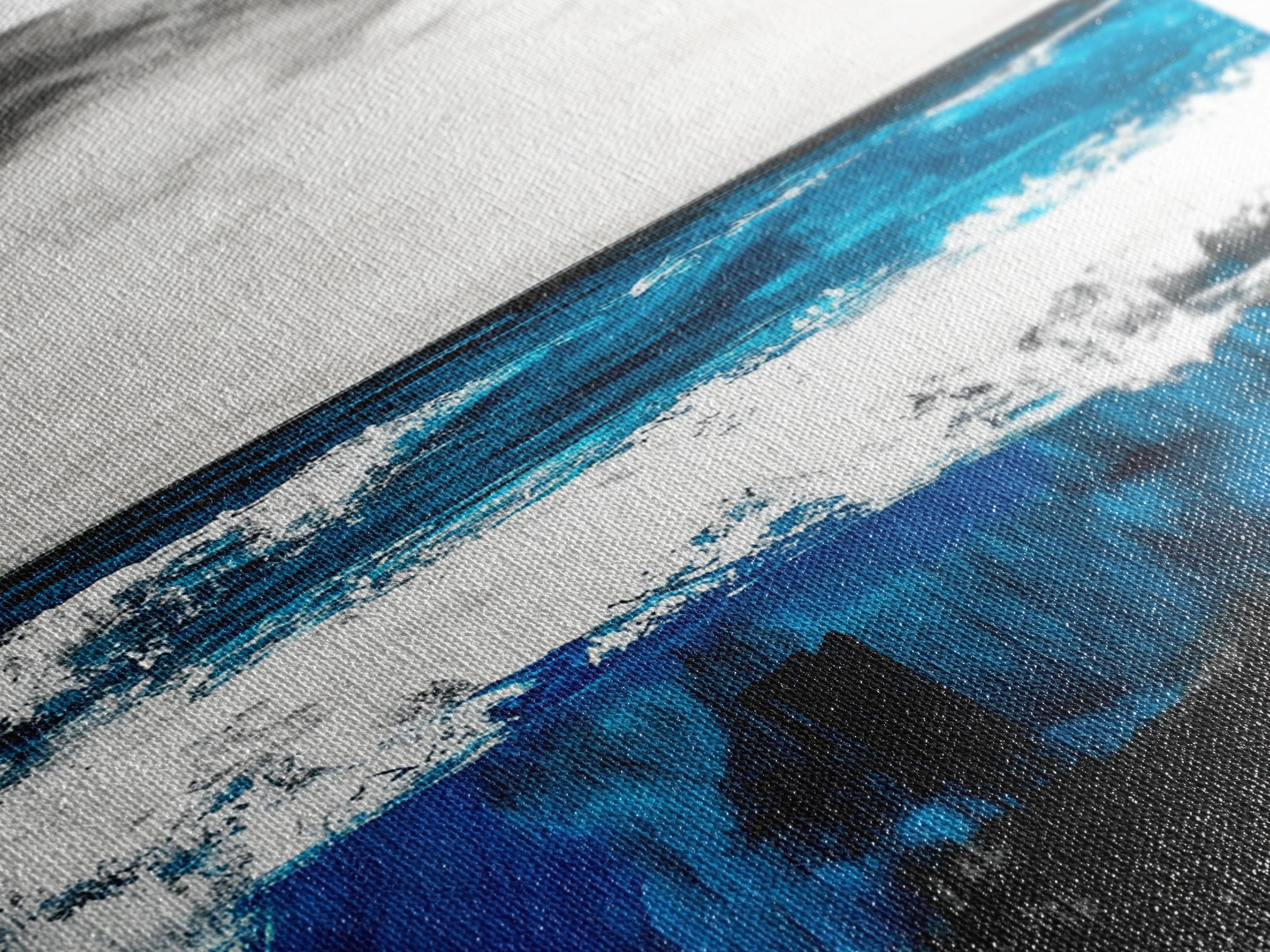 Blue Ocean, Coastal Landscape, Modern Art, Framed Canvas Print, Beach House Decor, Contemporary Seascape, Living Room Wall Art