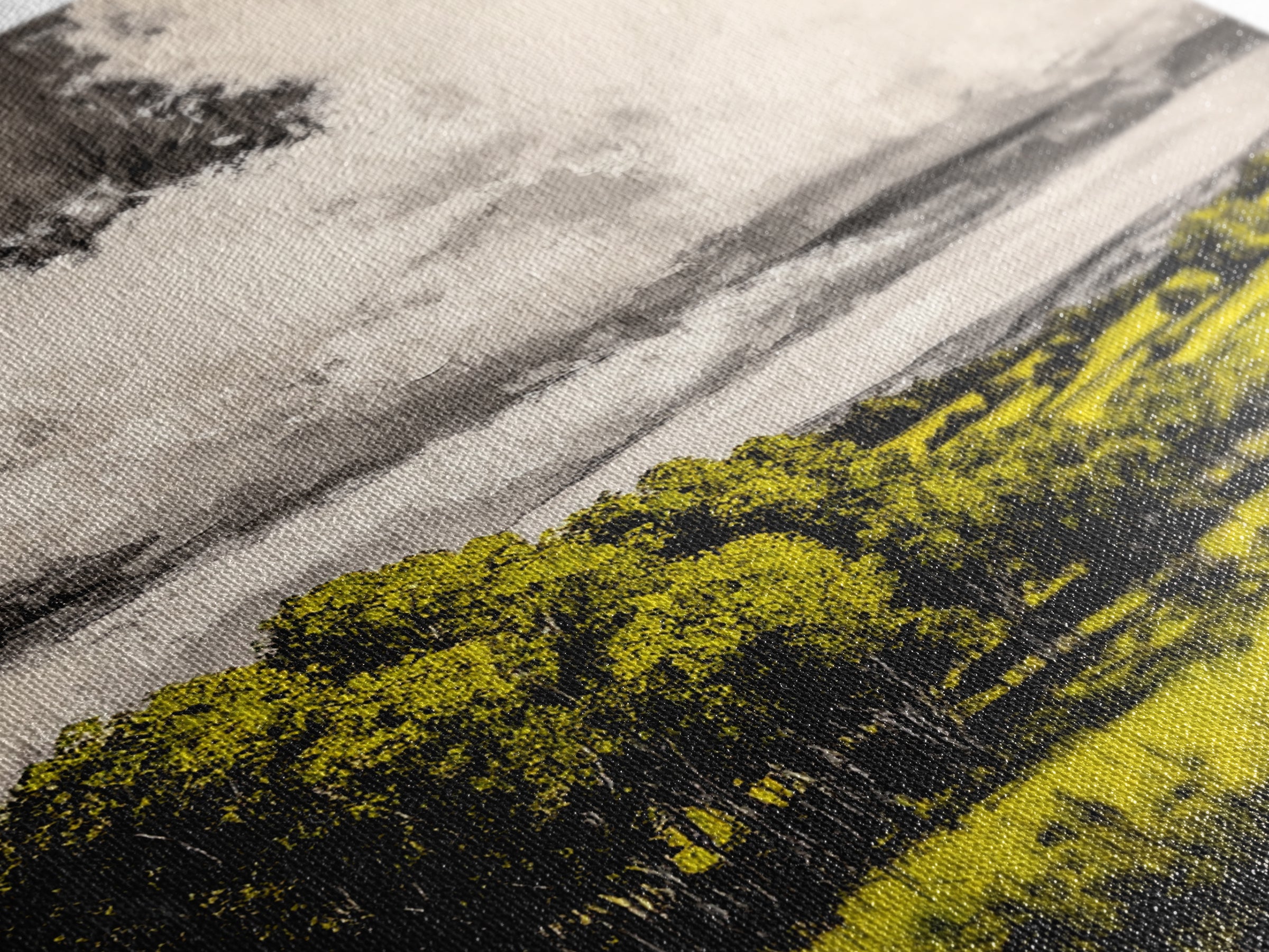 Rolling Hills, Countryside Scene, Golden Fields, Framed Canvas Print, Rustic Farmhouse Decor, Living Room Wall Art, Autumn