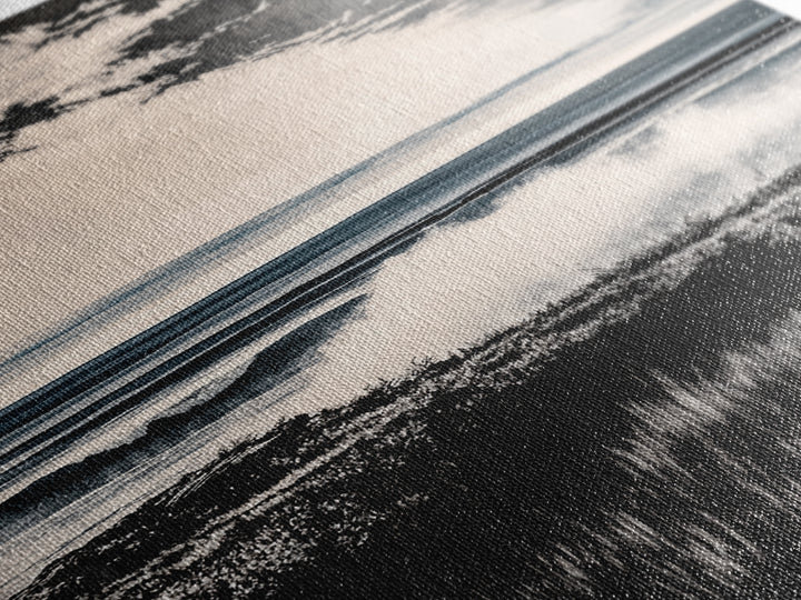 Black and White Ocean, Stormy Seascape, Dramatic Waves, Moody Wall Art, Coastal Home Decor, Canvas Print, Modern Beach House Art