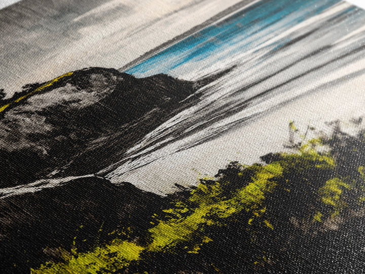 Cliffside View Landscape, Coastal Serenity, Seaside Painting, Nautical Wall Art, Nature Lovers Gift, Relaxing Decor, Framed Canvas Print