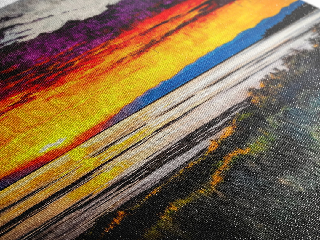 Beach Sunrise, Ocean View, Dramatic Skies, Framed Canvas Print, Large Wall Art, Coastal Home Decor, Serene Landscape, Modern Art