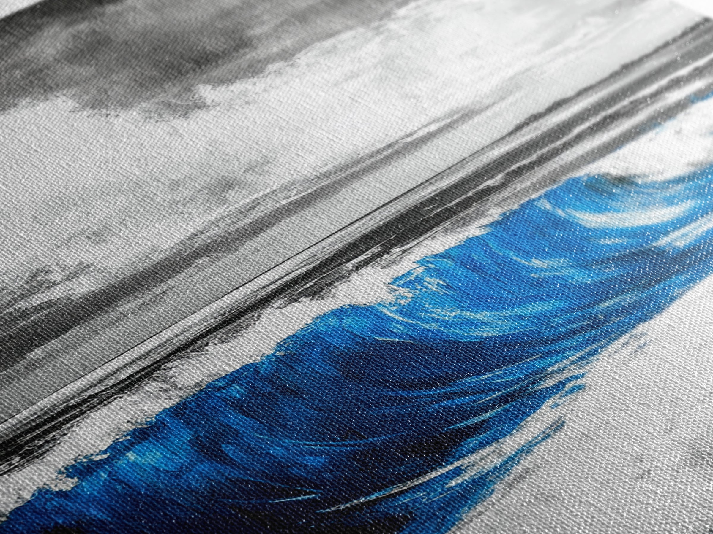 Blue Ocean Wave, Surfing Wall Art, Coastal Beach Print, Nautical Home Decor, Framed Canvas Print, Large Wall Art, Minimalist Seascape