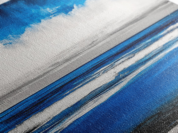 Abstract Seascape, Blue Horizon Art, Minimalist Ocean Painting, Coastal Living Room Decor, Large Framed Canvas Print, Modern Wall Art