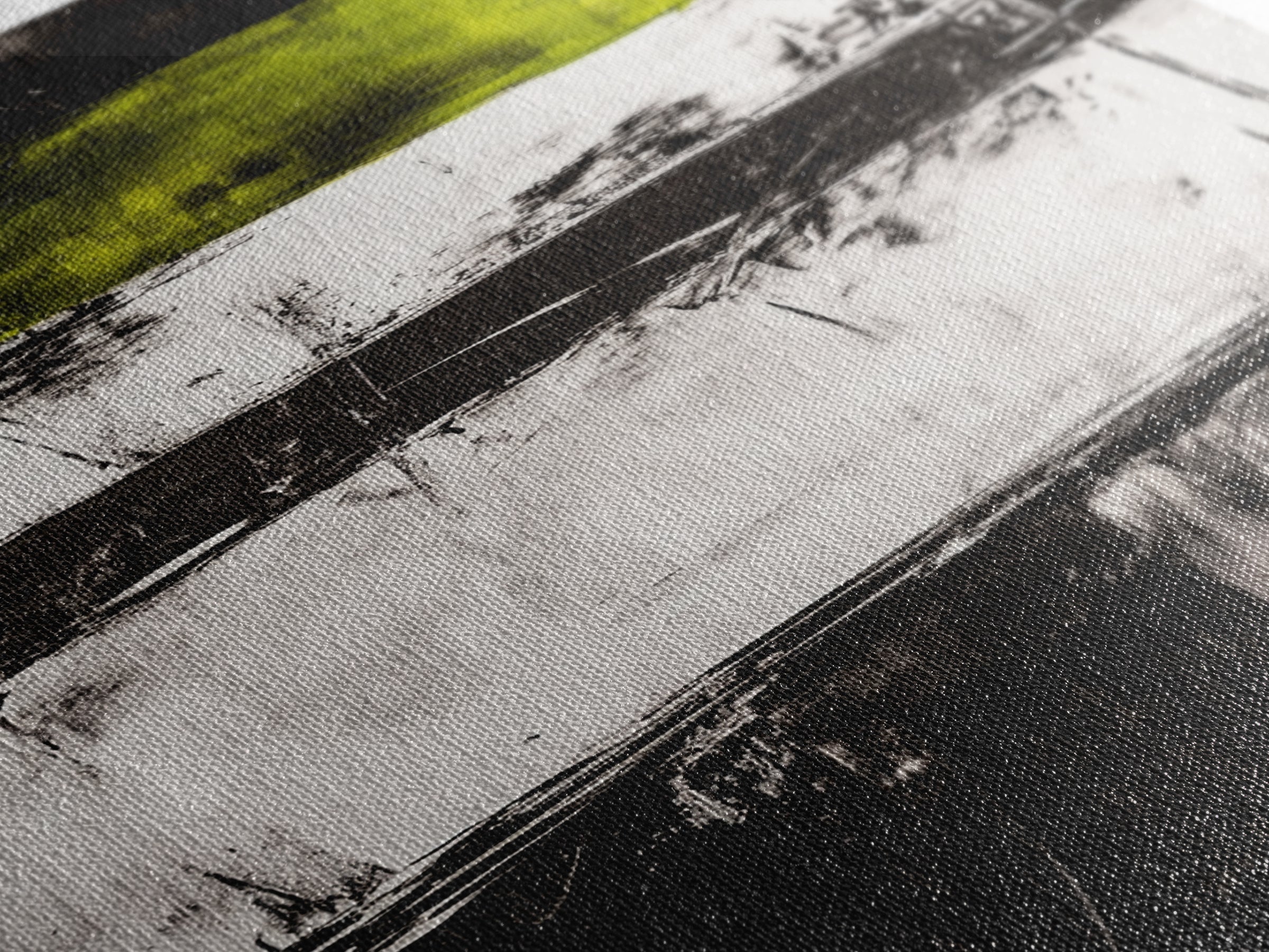 Black and Green, Abstract Expressionism, Modern Canvas Print, Minimalist Art, Bold Statement Piece, Home Office Decor, Unique Artwork