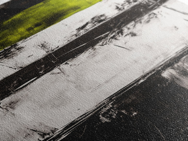 Black and Green, Abstract Expressionism, Modern Canvas Print, Minimalist Art, Bold Statement Piece, Home Office Decor, Unique Artwork