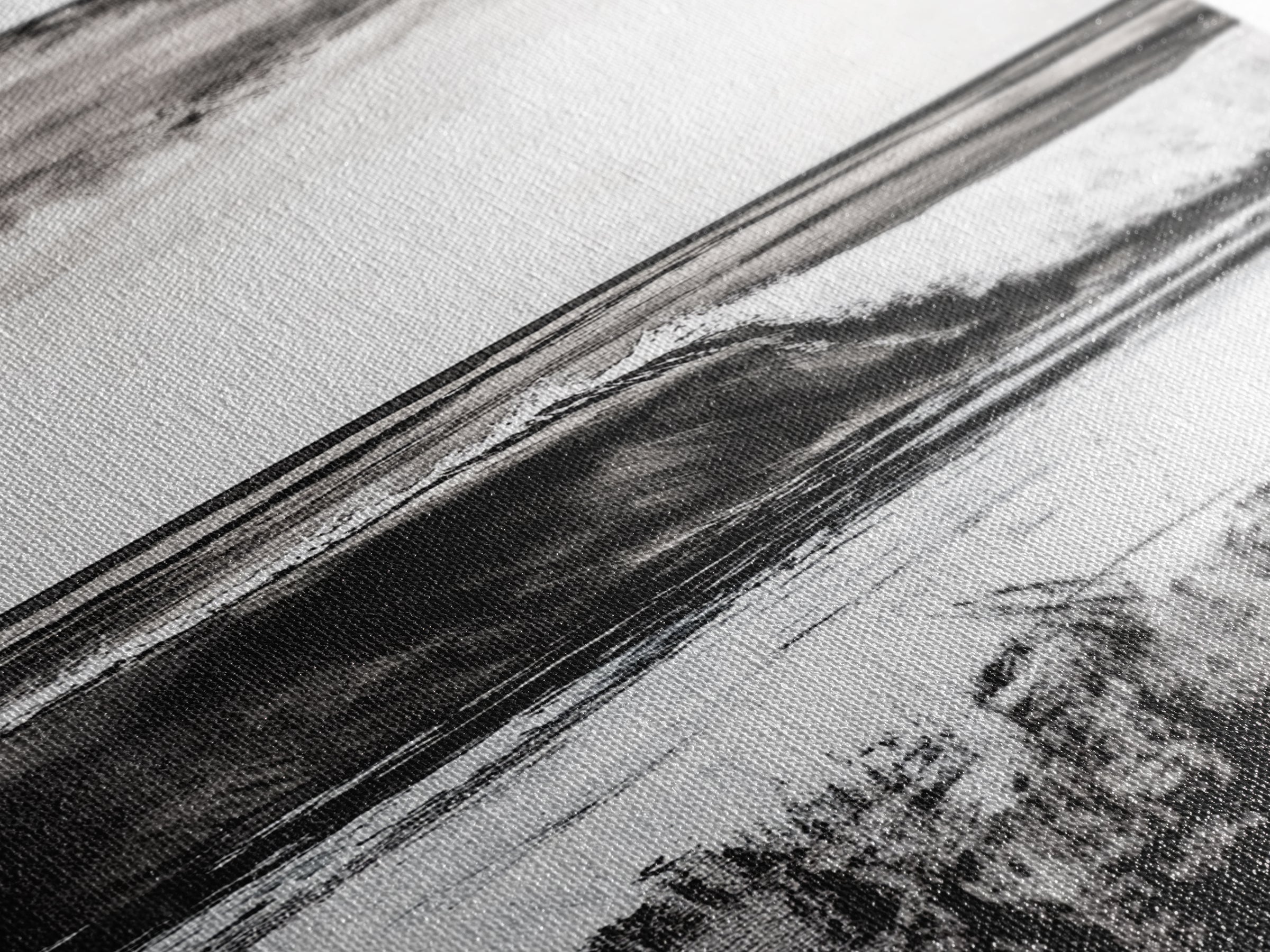 Black White Waves, Ocean Wall Art, Minimalist Coastal, Framed Canvas Print, Beach House Decor, Monochrome Seascape, Surfer Gift