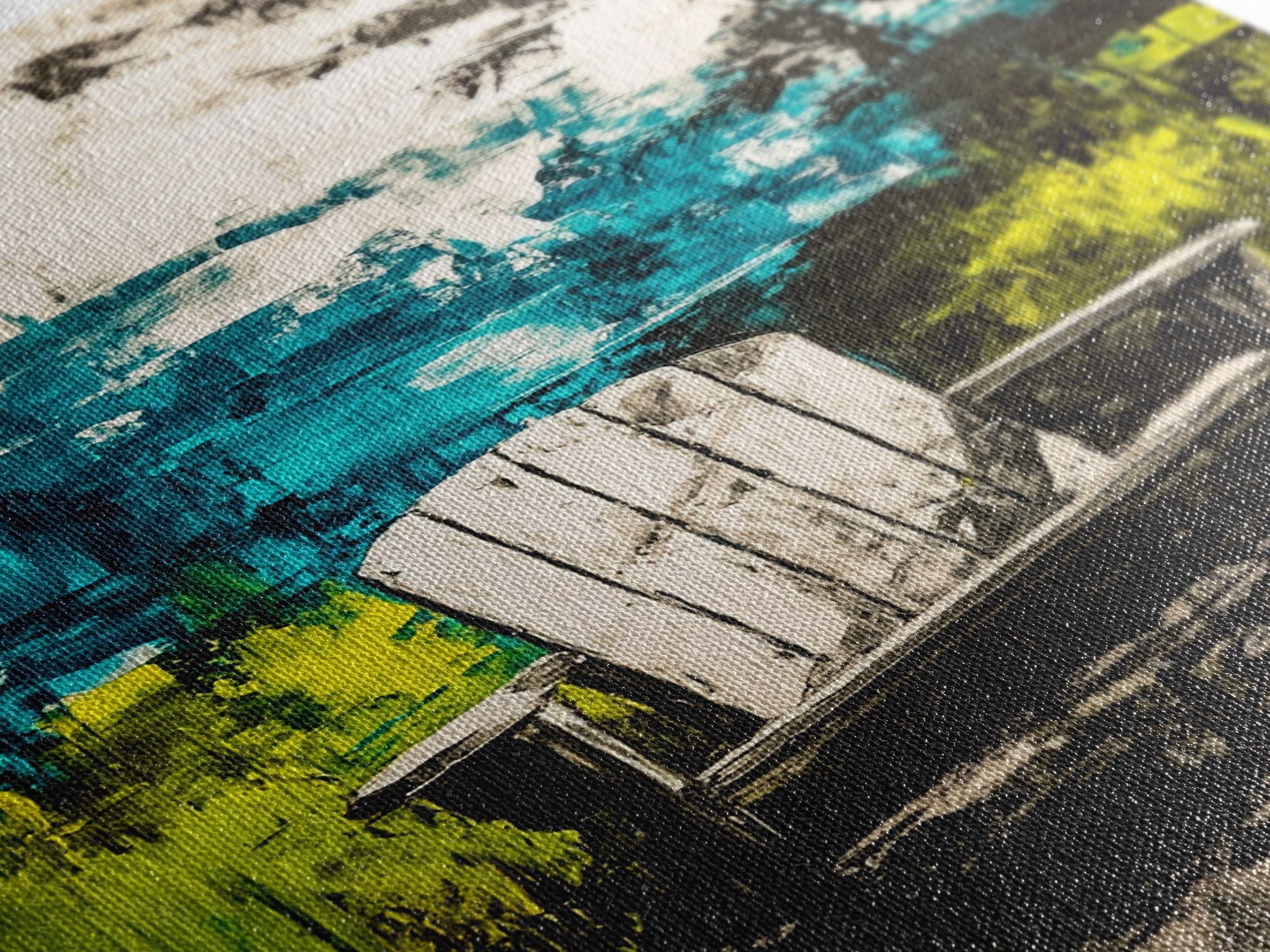 Adirondack Chair, Lakeside View, Framed Canvas Print, Rustic Cabin Decor, Nature Wall Art, Relaxing Retreat Art, Outdoor Artwork