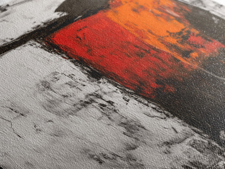 Bold Abstract, Red and Black Painting, Modern Canvas Print, Living Room Wall Art, Statement Art, Large Contemporary Artwork