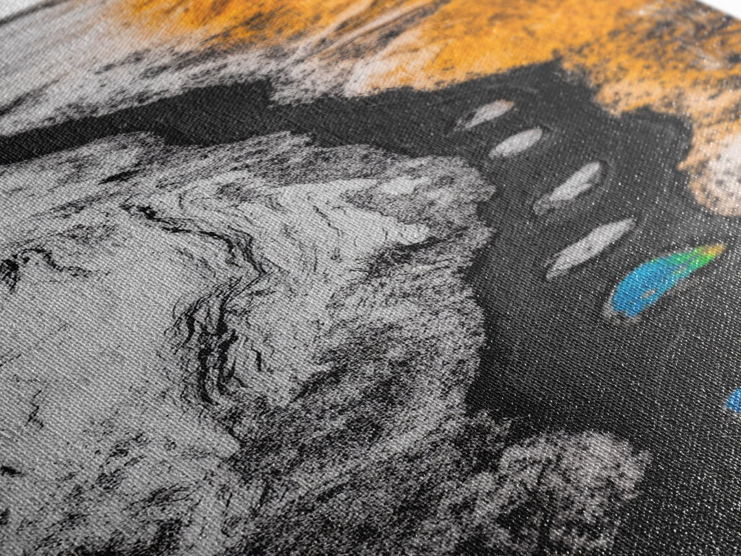 Desert Path Print, Abstract Art, Earthy Wall Decor, Bohemian Landscape, Modern Southwest Art, Fall Aesthetic Print, Framed Canvas Print