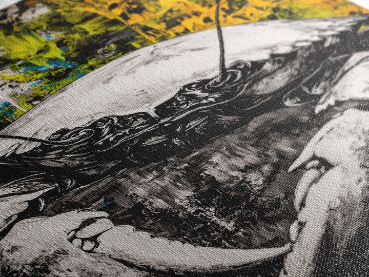 Crab Wall Art, Nautical Coastal Print, Monochrome Decor, Rustic Beach House Art, Marine Illustration, Kitchen Art, Framed Canvas Print