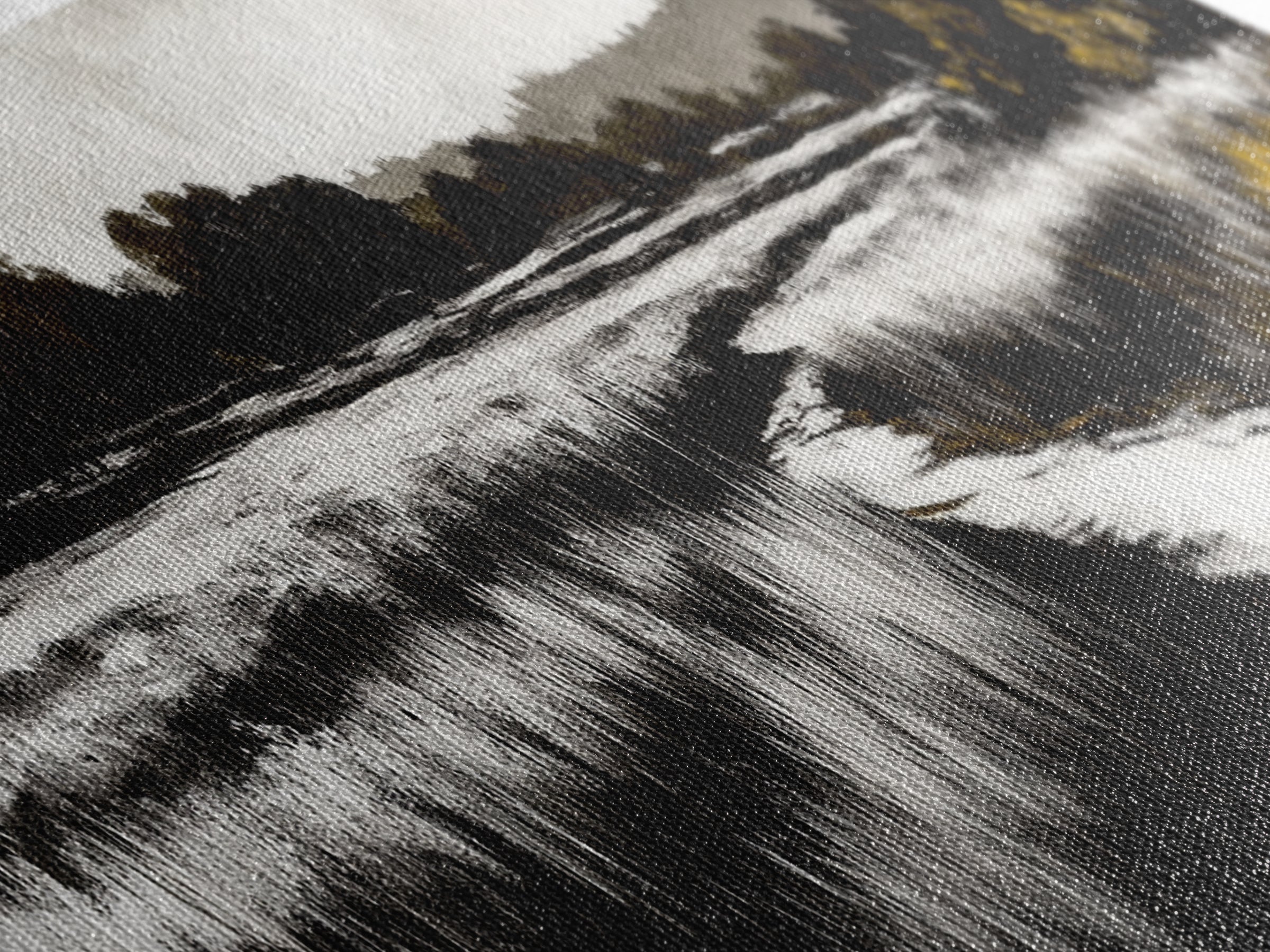 Black and White Marsh, Rustic Landscape, Moody Wall Art, Minimalist Nature Print, Framed Canvas Print, Bedroom Wall Decor