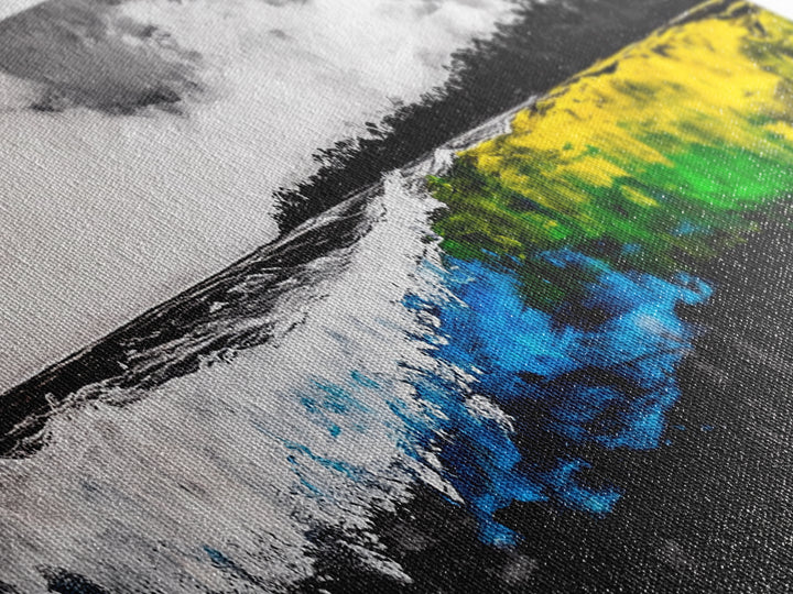 Abstract Beach, Coastal Canvas Print, Ocean Wall Art, Minimalist Seascape, Blue Art, Modern Decor, Living Room Art, Nautical Print