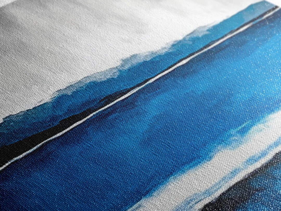 Ocean Wave, Beach Canvas Print, Coastal Art, Blue Water Painting, Modern Seascape, Nautical Wall Art, Living Room Decor, Minimalist Art