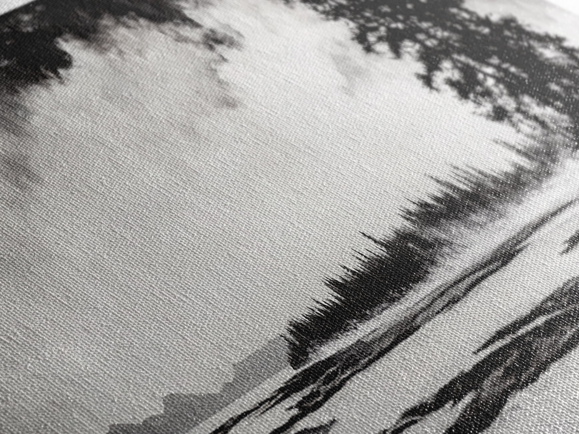 Coastal Landscape Art, Black and White Wall Print, Minimalist Seascape Decor, Modern Beach House Artwork, Canvas Print