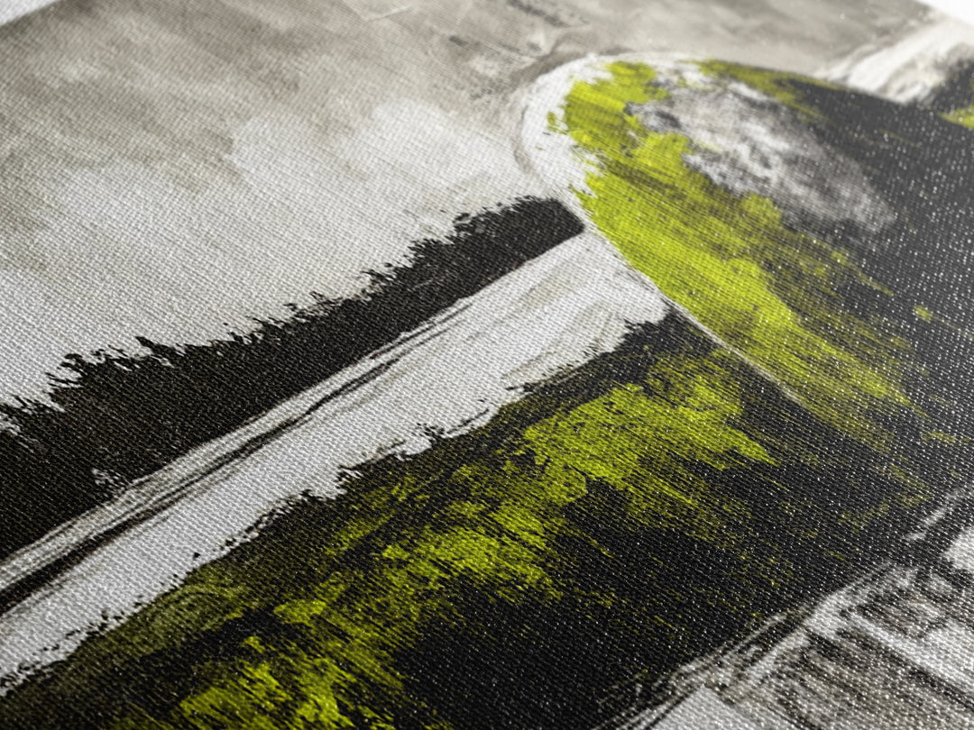 Abstract Hill, Nature Art, Landscape Painting, Contemporary Wall Decor, Framed Canvas Print, Office Wall Art, Earthy Tones, Minimalist Design