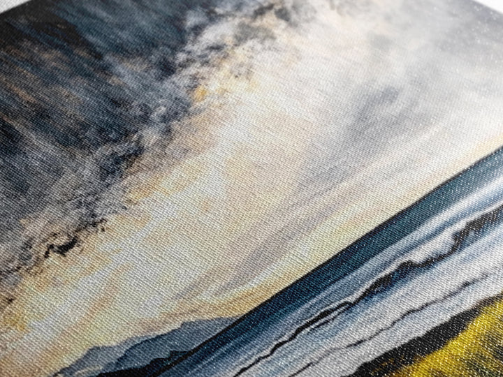 Coastal Storm, Dramatic Sky, Seascape Painting, Canvas Print, Ocean Wall Art, Minimalist Style, Large Art, Bedroom Decor, Moody Tones