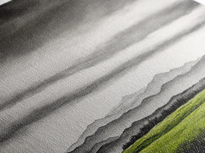 Rolling Hills, Green Fields, Minimalist Landscape, Canvas Print, Nature Wall Art, Modern Farmhouse, Rustic Decor, Office Aesthetic