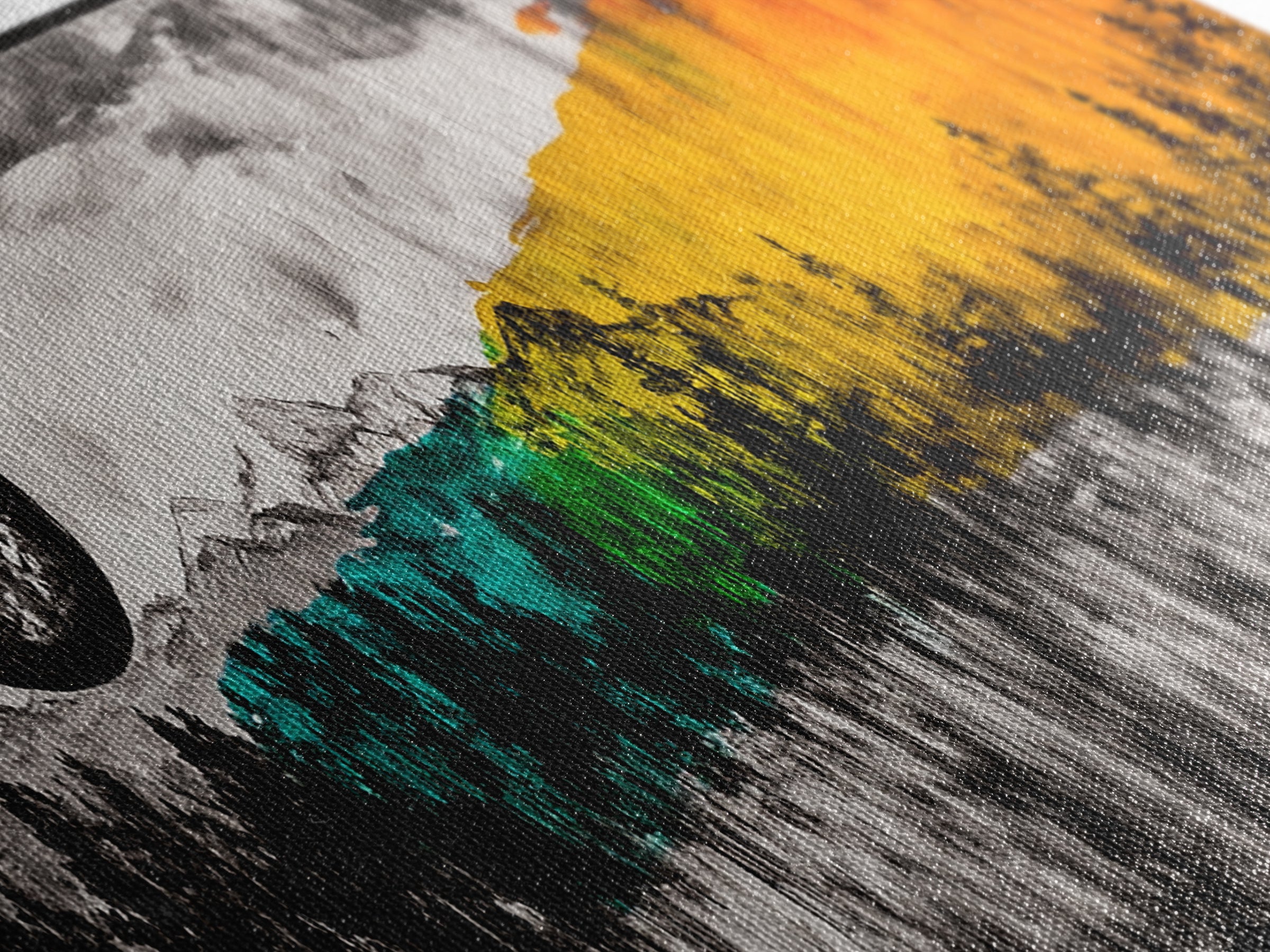 Cosmic Landscape, Surreal Art, Dreamy Forest, Framed Canvas Print, Mystical Wall Art, Fantasy Home Decor, Living Room Statement Art