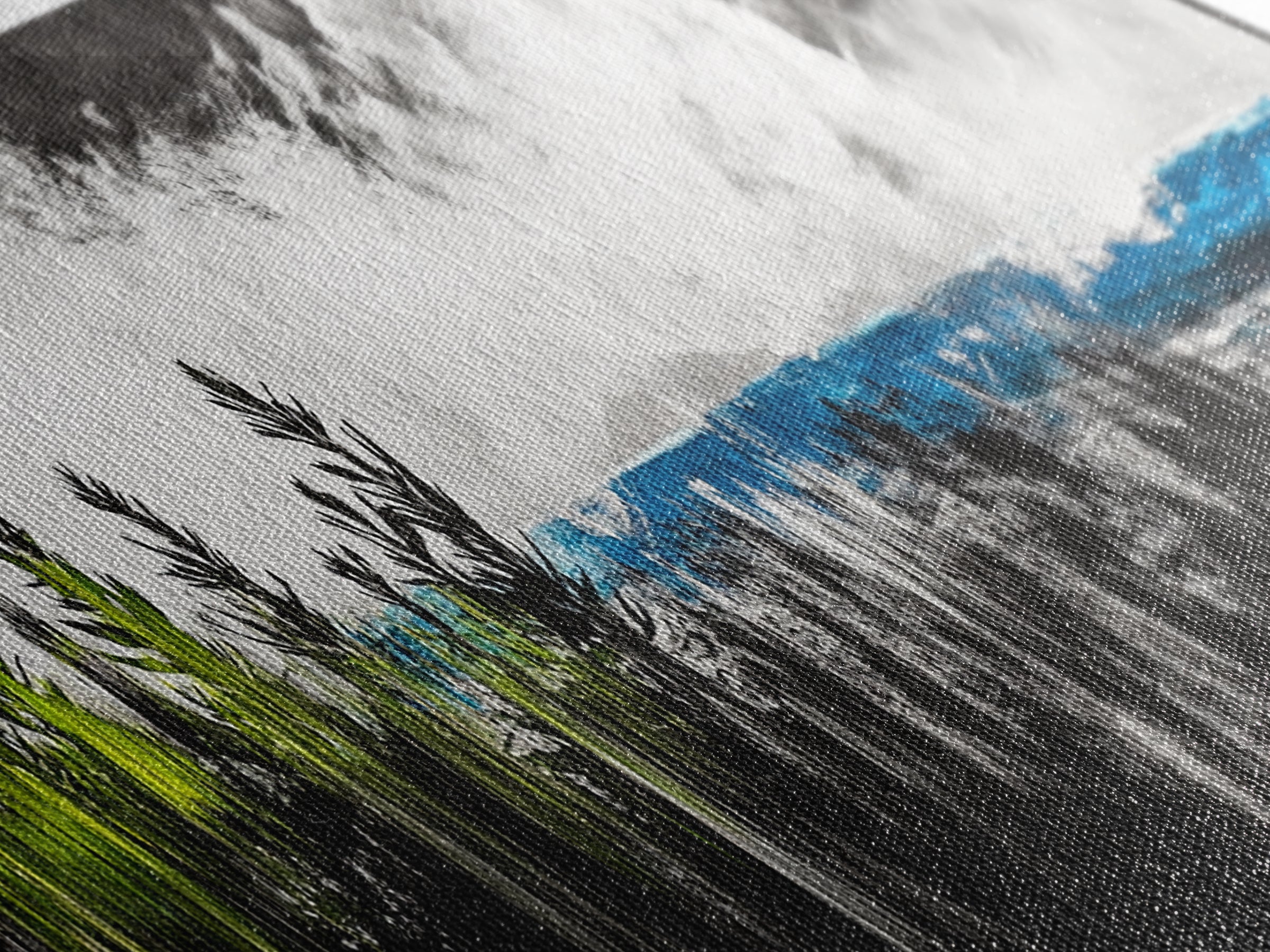 Dark Seascape, Moody Ocean, Coastal Wall Art, Framed Canvas Print, Nautical Decor, Modern Black and White, Ocean Horizon, Stormy Sky