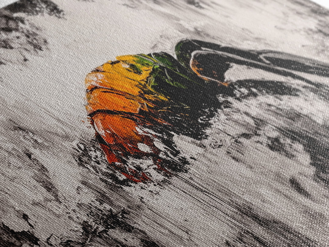 Crashing Waves, Lobster Art, Coastal Abstract, Canvas Print, Nautical Home Decor, Seafood Kitchen Art, Beach House Wall Art