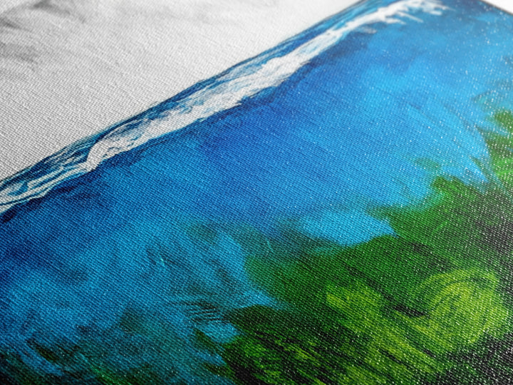 Deep Blue Ocean, Underwater Wall Art, Coastal Decor, Tranquil Seascape, Modern Beach Art, Large Canvas Print, Living Room Art