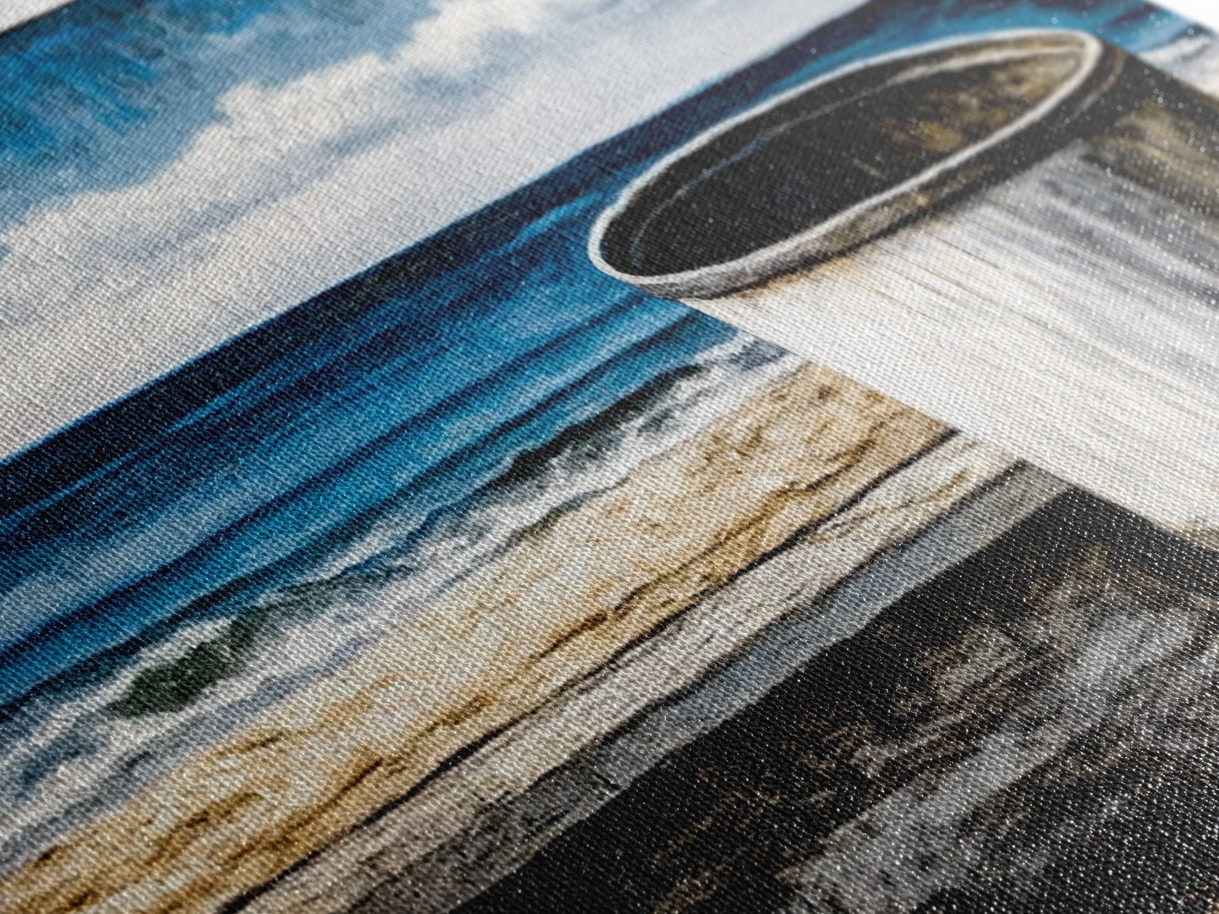 Beach Barrel, Nautical Wall Art, Coastal Home Decor, Canvas Print, Ocean Blue Wall Art, Rustic Seaside, Living Room Decor, Beach House Art