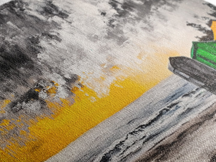 Coastal Retreat, Beach House Decor, Ocean Art, Canvas Print, Tropical Sunset Painting, Seaside Landscape, Serene Beach Art, Nautical Wall Art