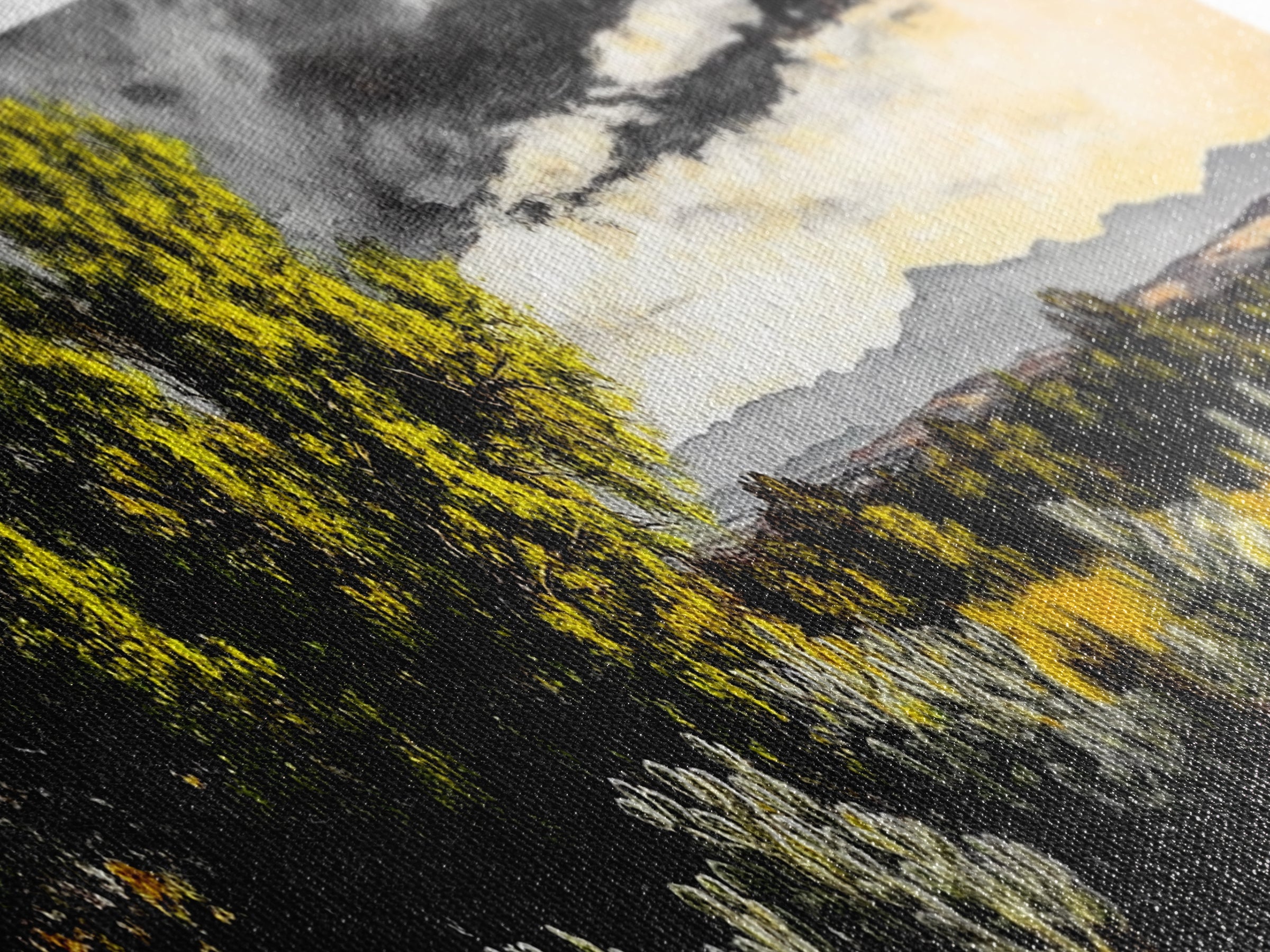 Desert Sunset, Cactus Landscape, Southwest Art, Nature Wall Decor, Framed Canvas Print, Earthy Home Decor, Rustic Western Art, Moody Wall Decor