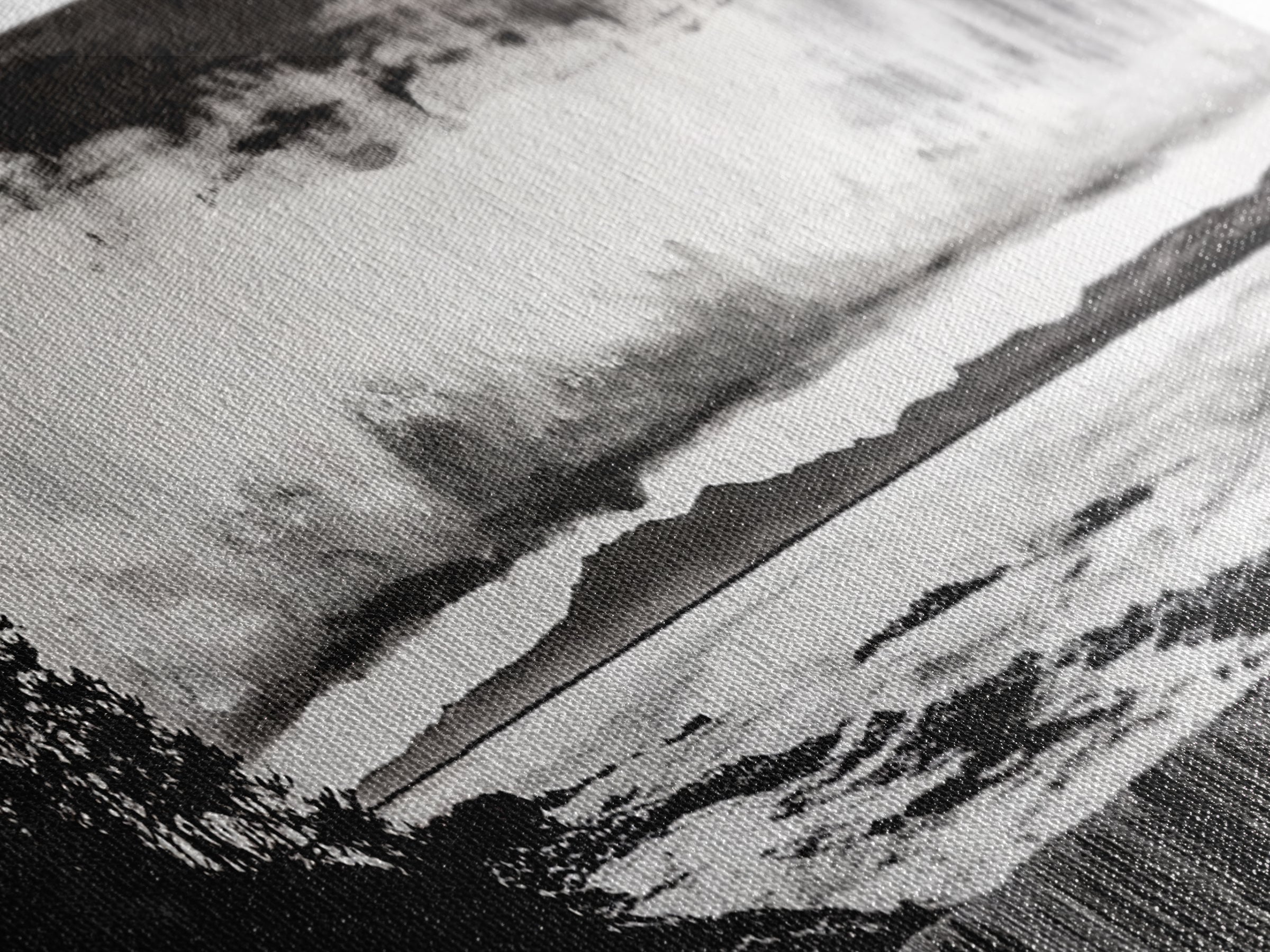 Black White Seascape, Ocean Storm, Dramatic Sky, Framed Canvas Print, Minimalist Art, Coastal Wall Decor, Office Accent, Nautical Home Art