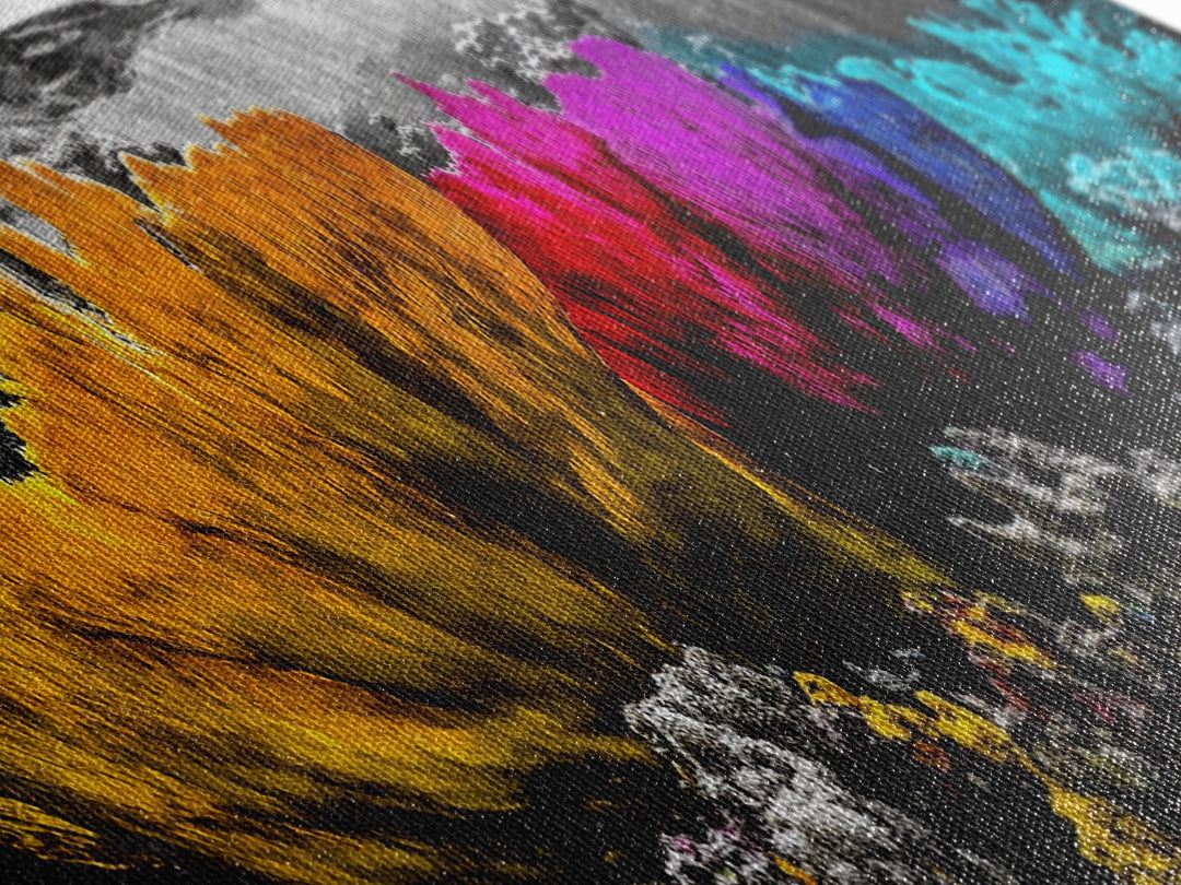 Abstract Reef, Vibrant Ocean, Canvas Print, Underwater Fantasy, Coastal Home Art, Marine Life Artwork, Modern Ocean Wall Decor