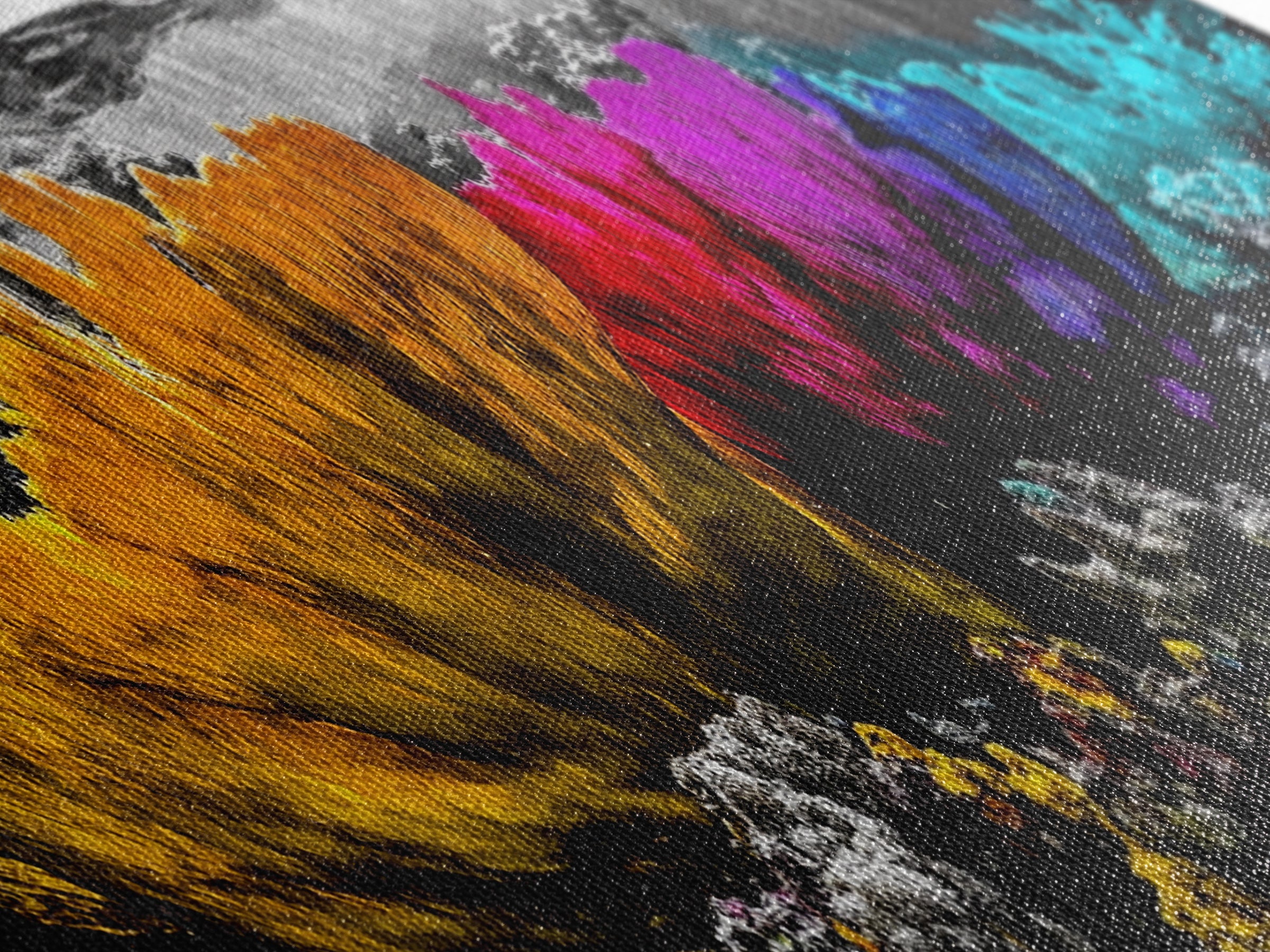 Abstract Reef, Vibrant Ocean, Canvas Print, Underwater Fantasy, Coastal Home Art, Marine Life Artwork, Modern Ocean Wall Decor