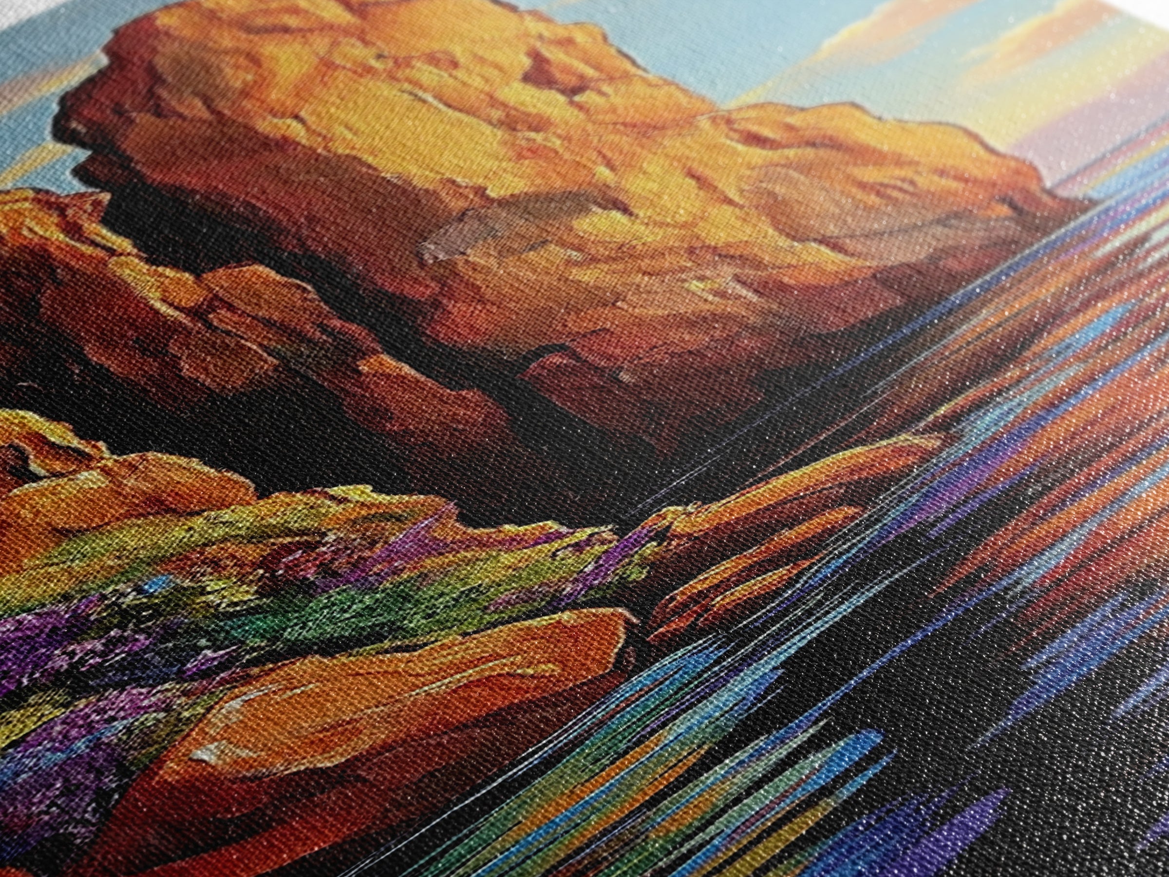 Cliffs, Ocean, Sunset, Majestic Seaside Rock Canvas Print, Bold Coastal Wall Art, Nature Lover Decor, Living Room or Office Art