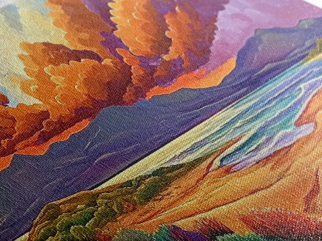 Coastal Sunset, Sandy Dunes, Ocean View, Canvas Print, Beach sunset artwork perfect Bathroom Wall Art or Tranquil Bedroom Decor