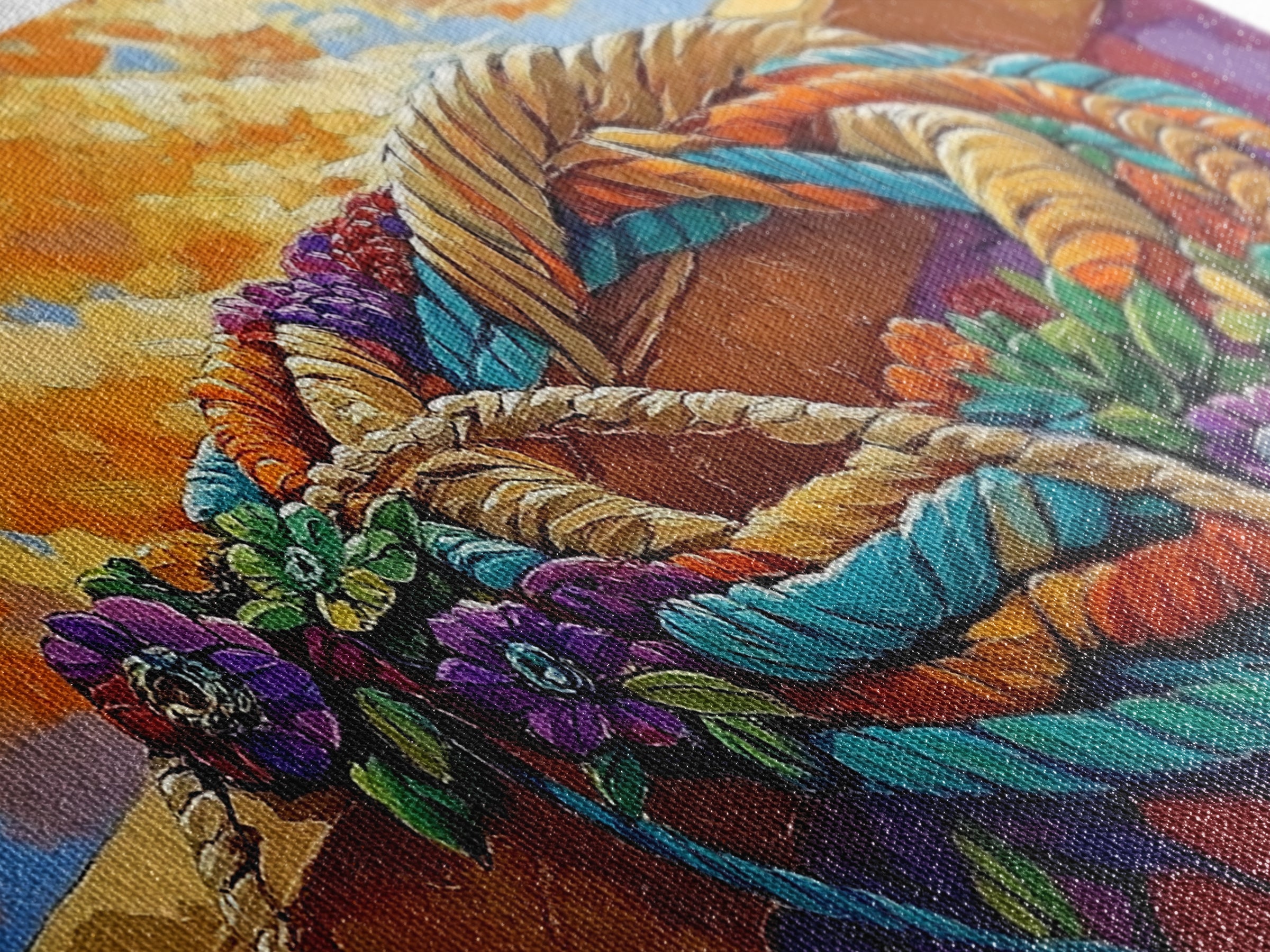 Desert Rope, Western Decor, Rustic Sunset, Framed Canvas Print, Southwestern Wall Art, Bold Kitchen or Ranch Style Office Decor