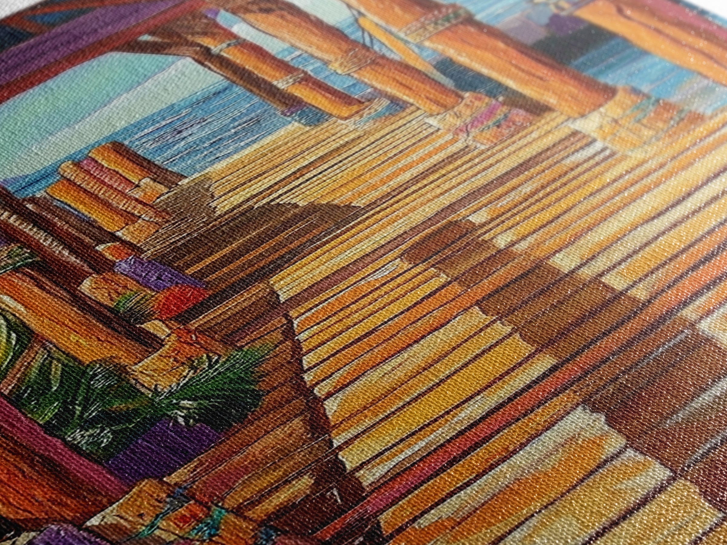 Dock Ocean, Pier, Sunset, Framed Canvas Print, Nautical Coastal Wall Art, Beach House Entryway Decor, Rustic Seaside Living Room