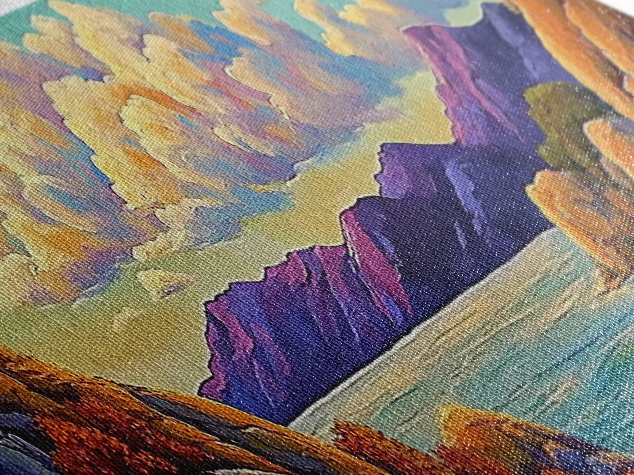 Rocky Coast View, Cloudy Sky Seascape, Peaceful Nature Art, Framed Canvas Print, Beach House Decor, Coastal Bedroom Wall Art